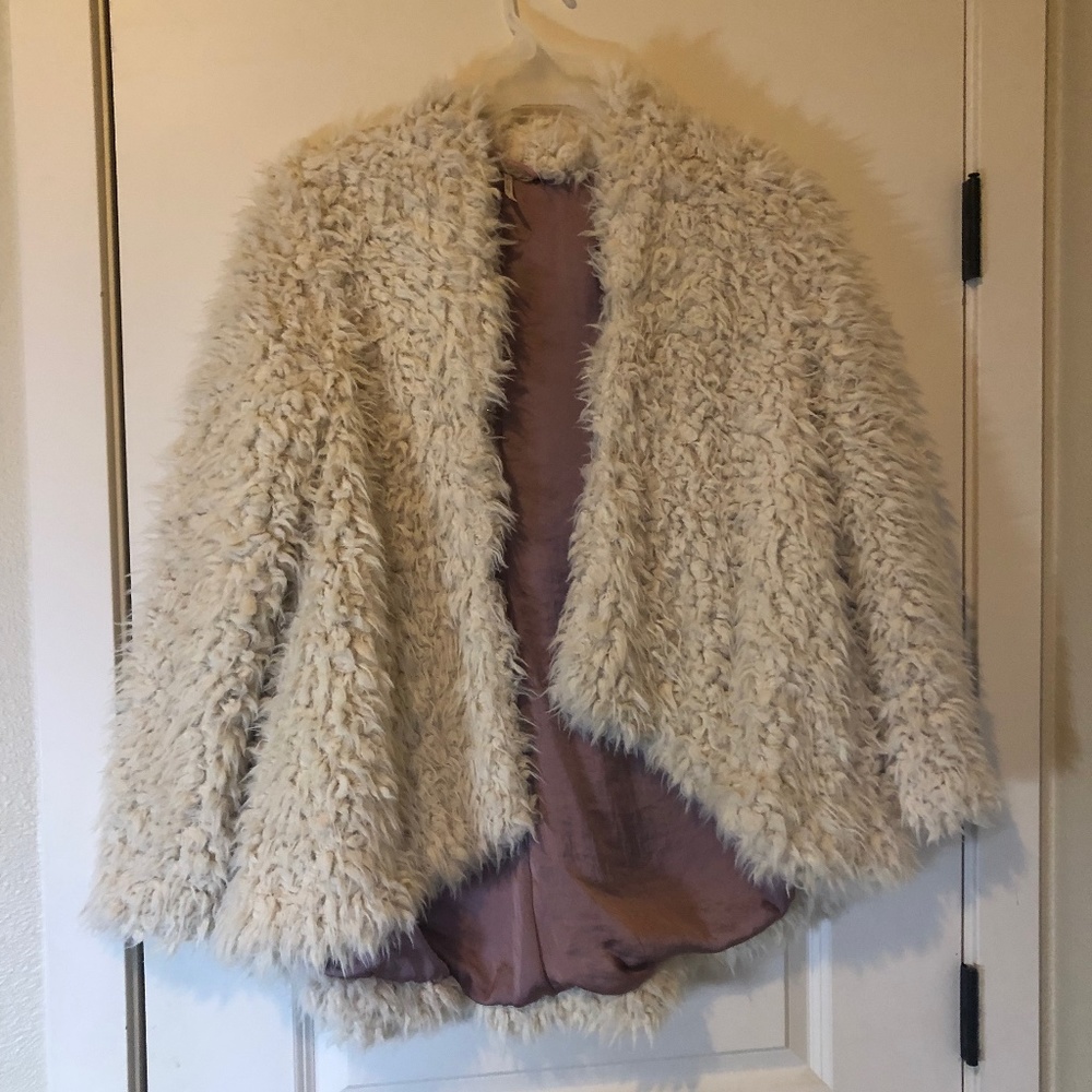 Free People Faux Fur Coat XS